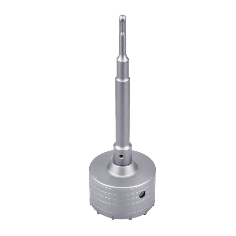 GUICGOC 105mm / 4-1/8 inch Concrete Hole Saw with 250mm SDS Plus Shank Connecting Rod, Tungsten Carbide Teeth Cement Hole Saw for Cement Brick Concrete Stone Wall (105mm / 4-1/8 inch) - Image 4